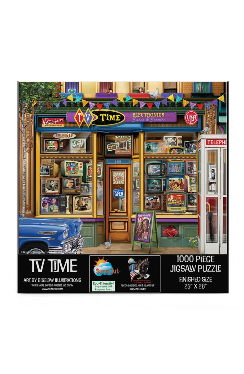 Sunsout TV Time 1000 piece Jigsaw Puzzle for Adults, Alternate, color, Multicolor