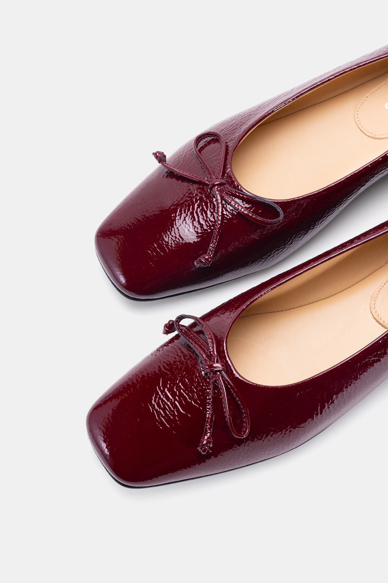 Felicia Square Toe Ballerina Flat, Alternate, color, Burgundy