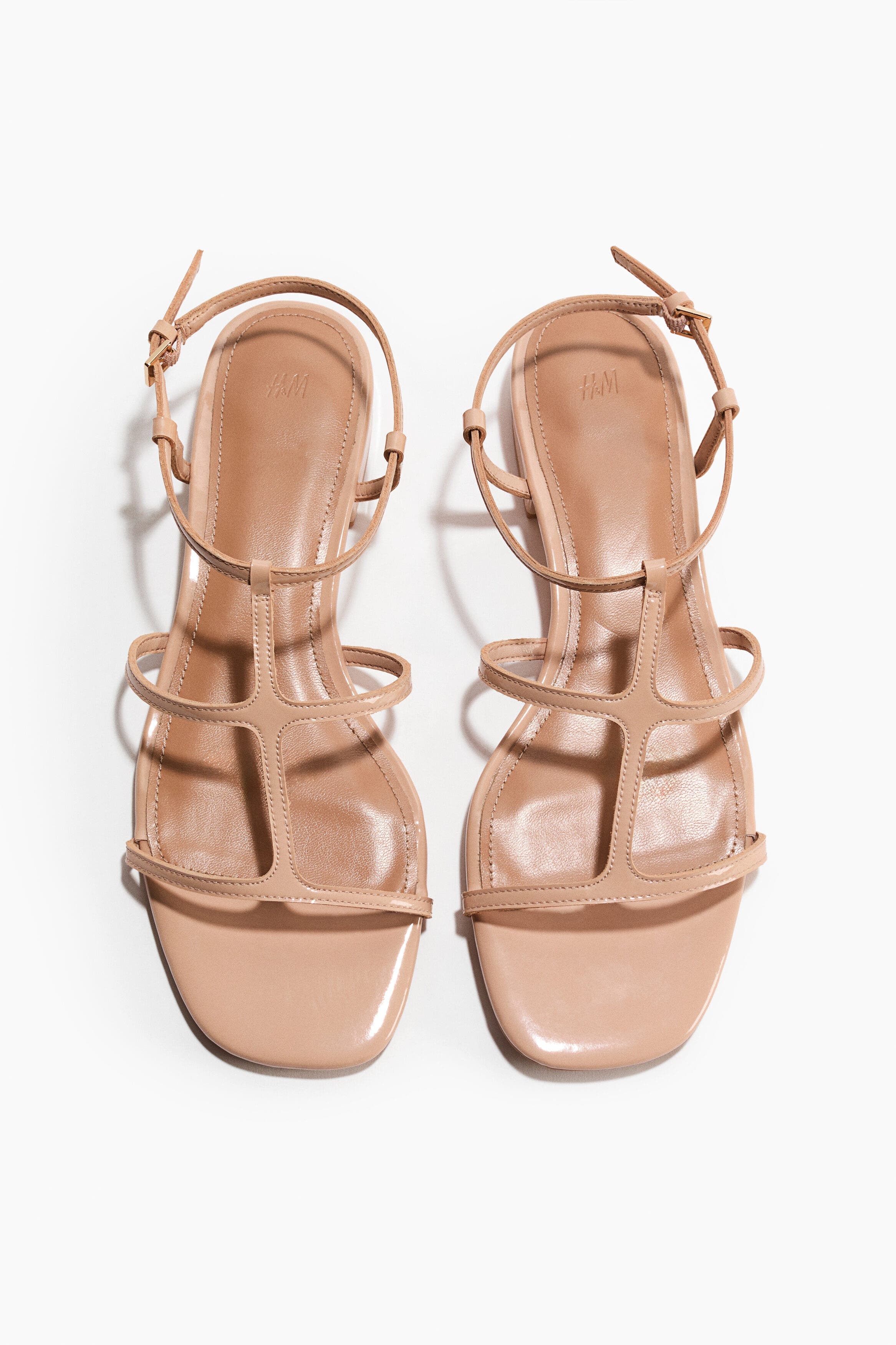 H&M Strappy Sandals, Alternate, color, Beige