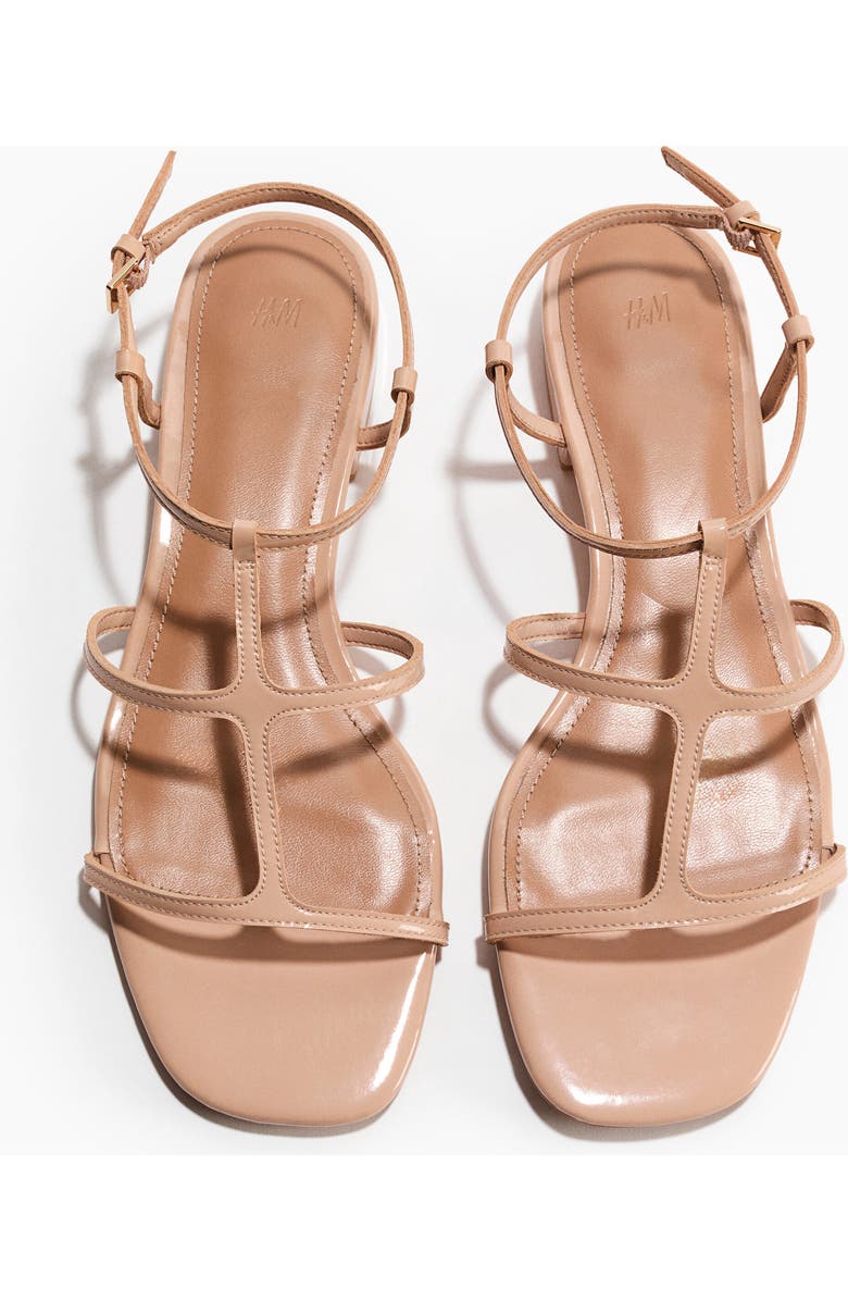 H&M Strappy Sandals, Alternate, color, Beige