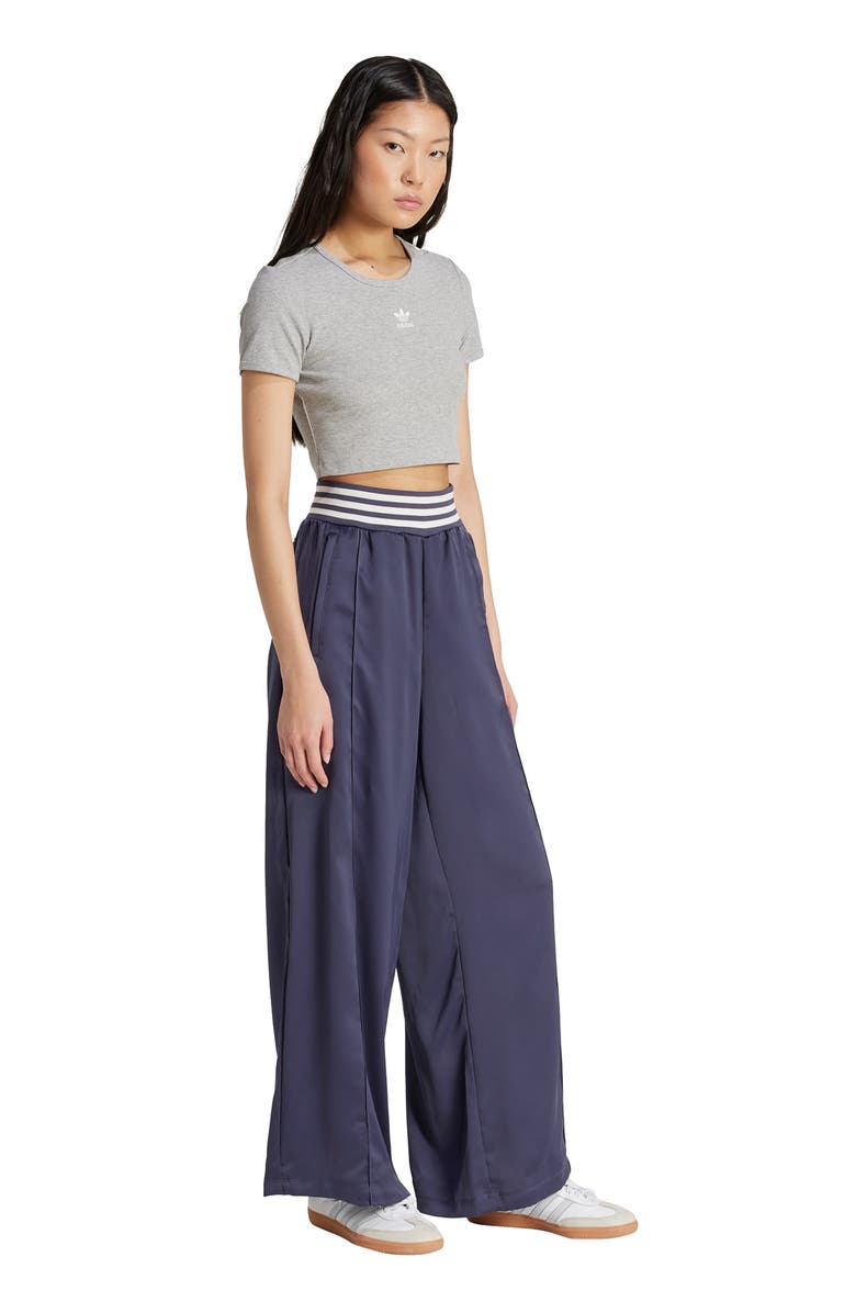 adidas Originals Wide Leg Satin Track Pants, Alternate, color,