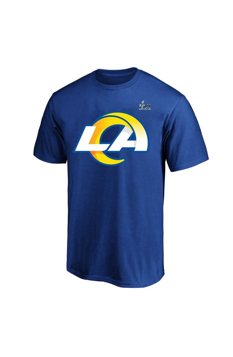 FANATICS Men's Fanatics Branded Aaron Donald Royal Los Angeles Rams Super Bowl LVI Bound Big & Tall Name & Number T-Shirt, Alternate, color, 