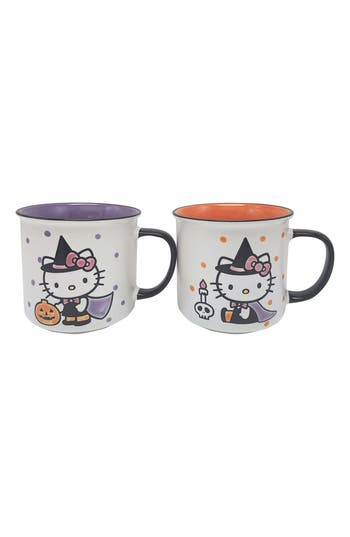 Spectrum Hello Kitty Bubbly Brew Set Of 2 Ceramic Mugs In Multi