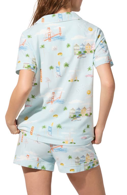 Bedhead Pajamas Print Jersey Short Pajamas In Blue
