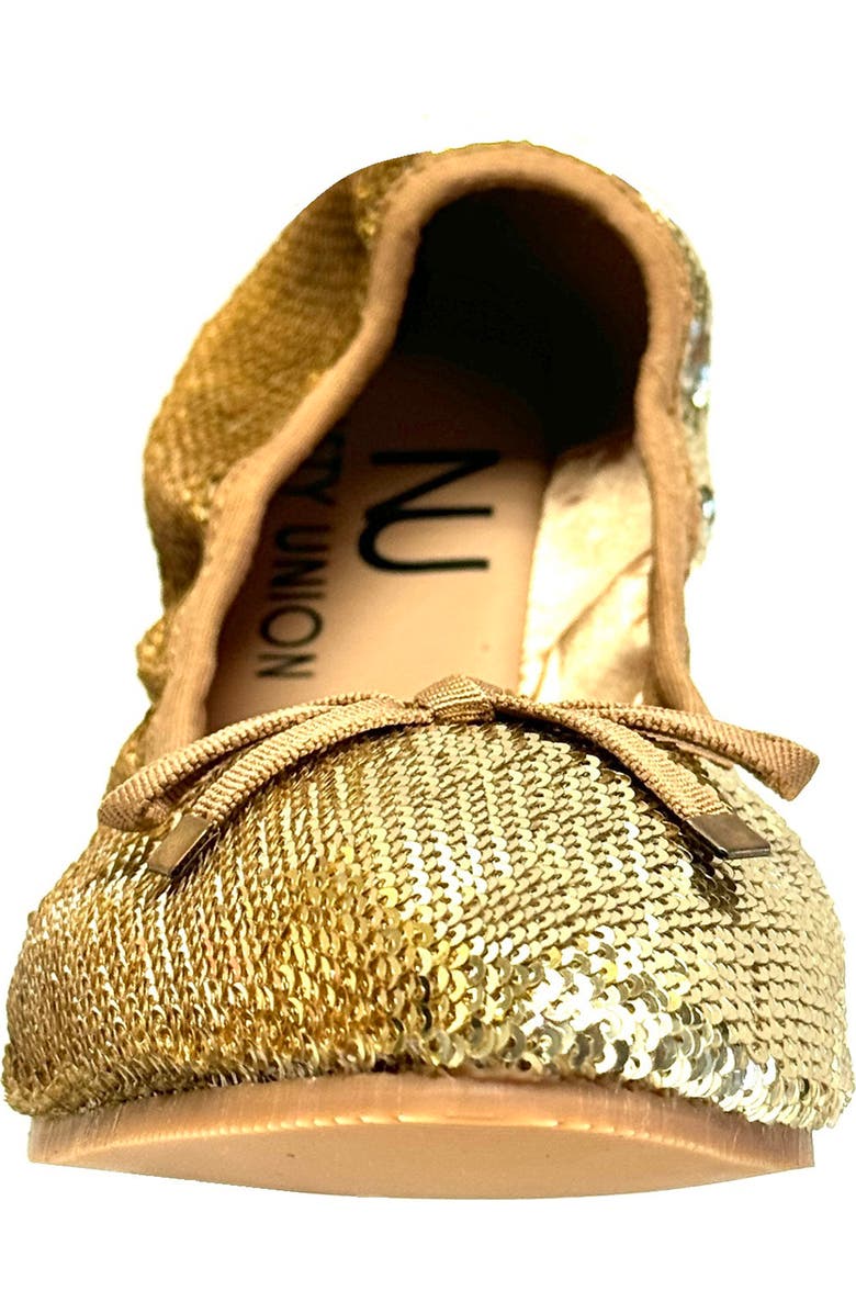 NINETY UNION Sequin Ballerina Flat, Alternate, color, Gold