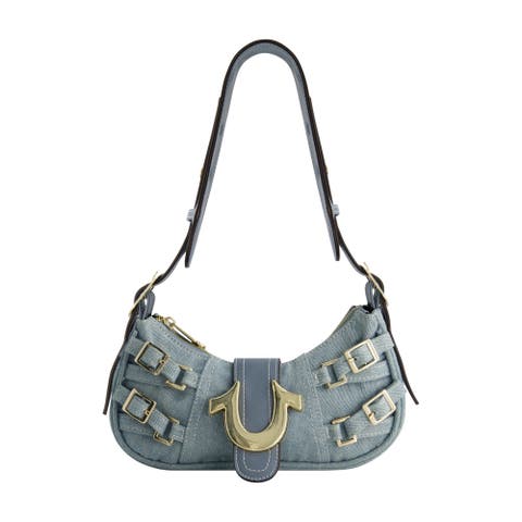 Multi-Strap Denim Shoulder Bag