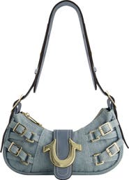 True Religion Multi-Strap Denim Shoulder Bag