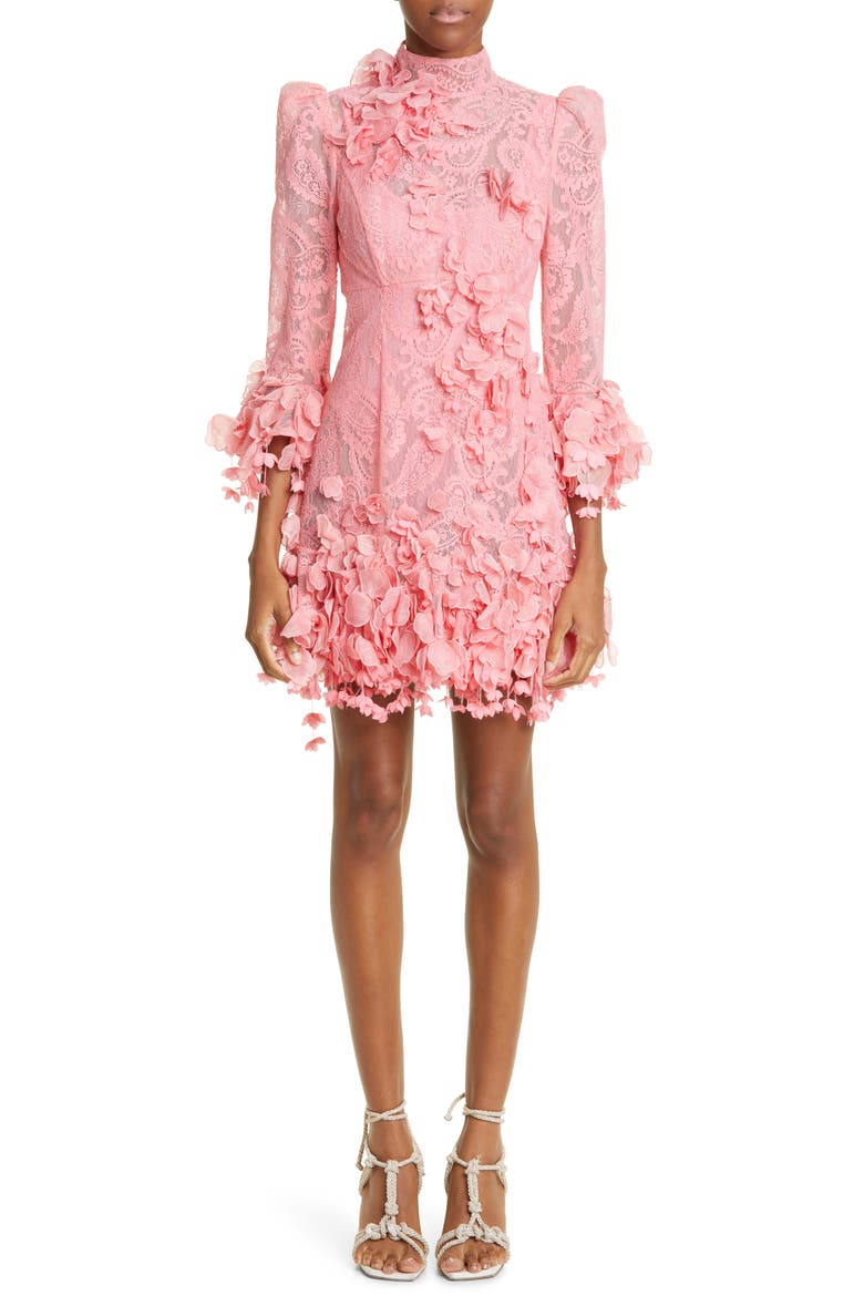 High Tide Lace Minidress, Main, color, GUAVA
