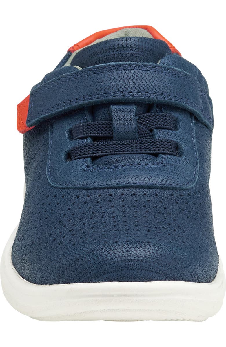 Johnston & Murphy Kid's Activate U-Throat Hook & Loop Sneaker, Alternate, color, Navy Full Grain