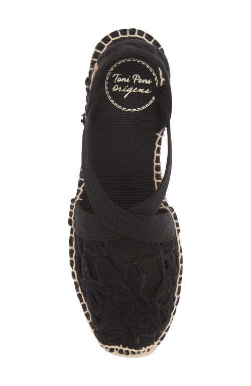 Toni Pons Terra Espadrille Wedge In Black Fabric