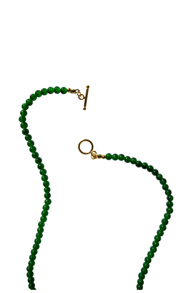 seree Forest Green chalcedony beaded necklace, Alternate, color,