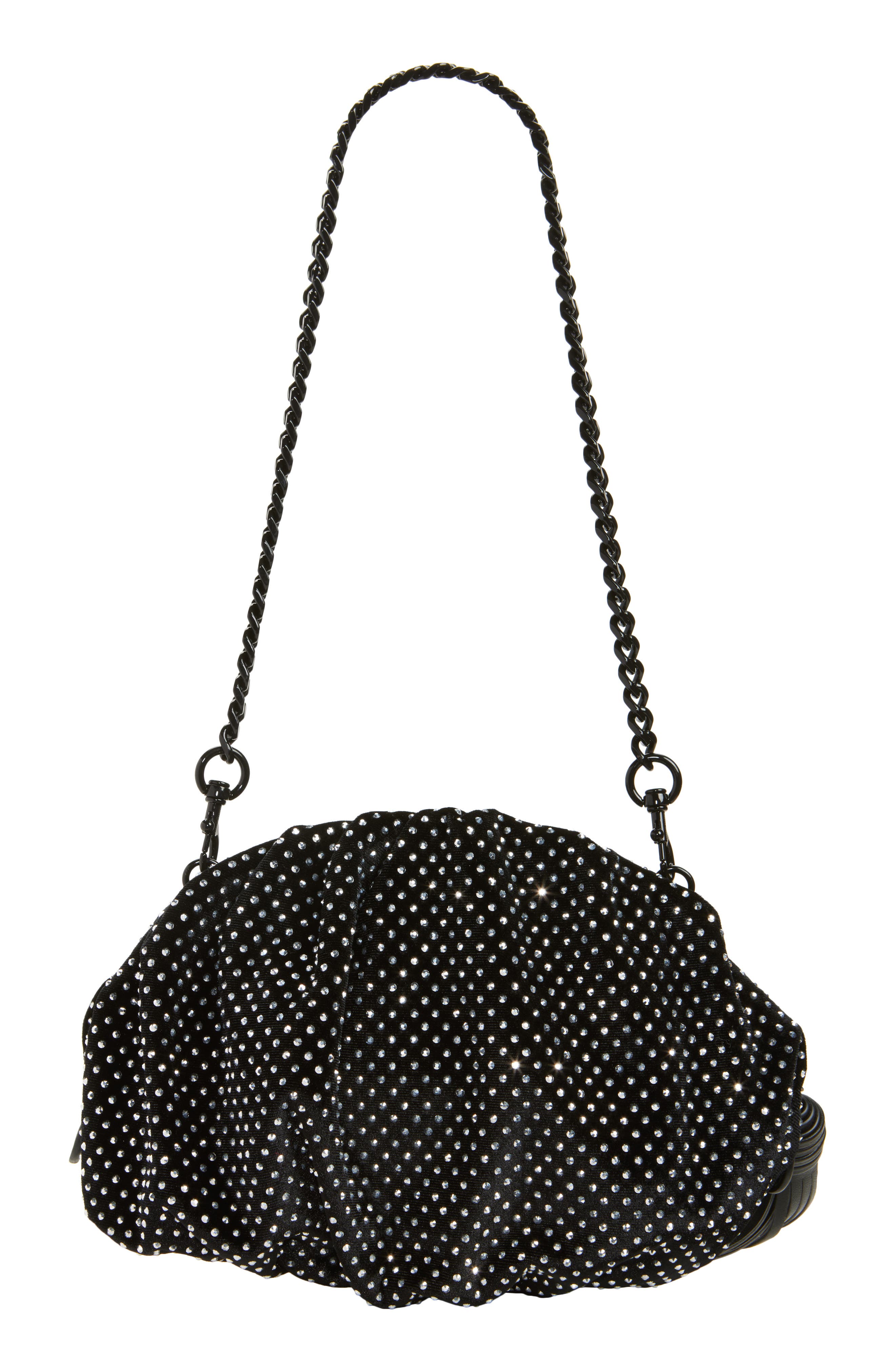 Rebecca Minkoff Small Ruched Clutch, Alternate, color, Black