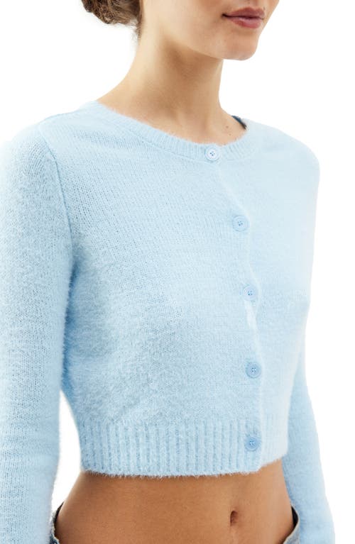 Bdg Urban Outfitters Molly Crop Cardigan In Blue