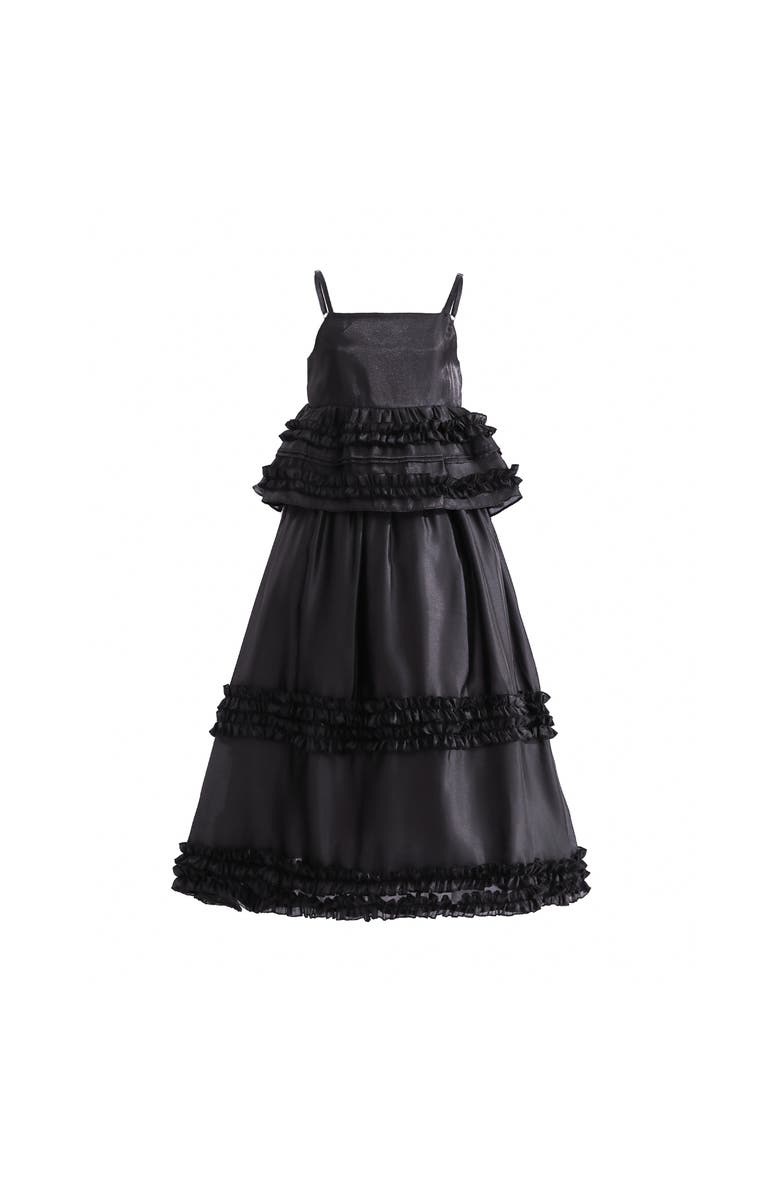Tulleen Calista Ruffle Skirt Set, Alternate, color, Black