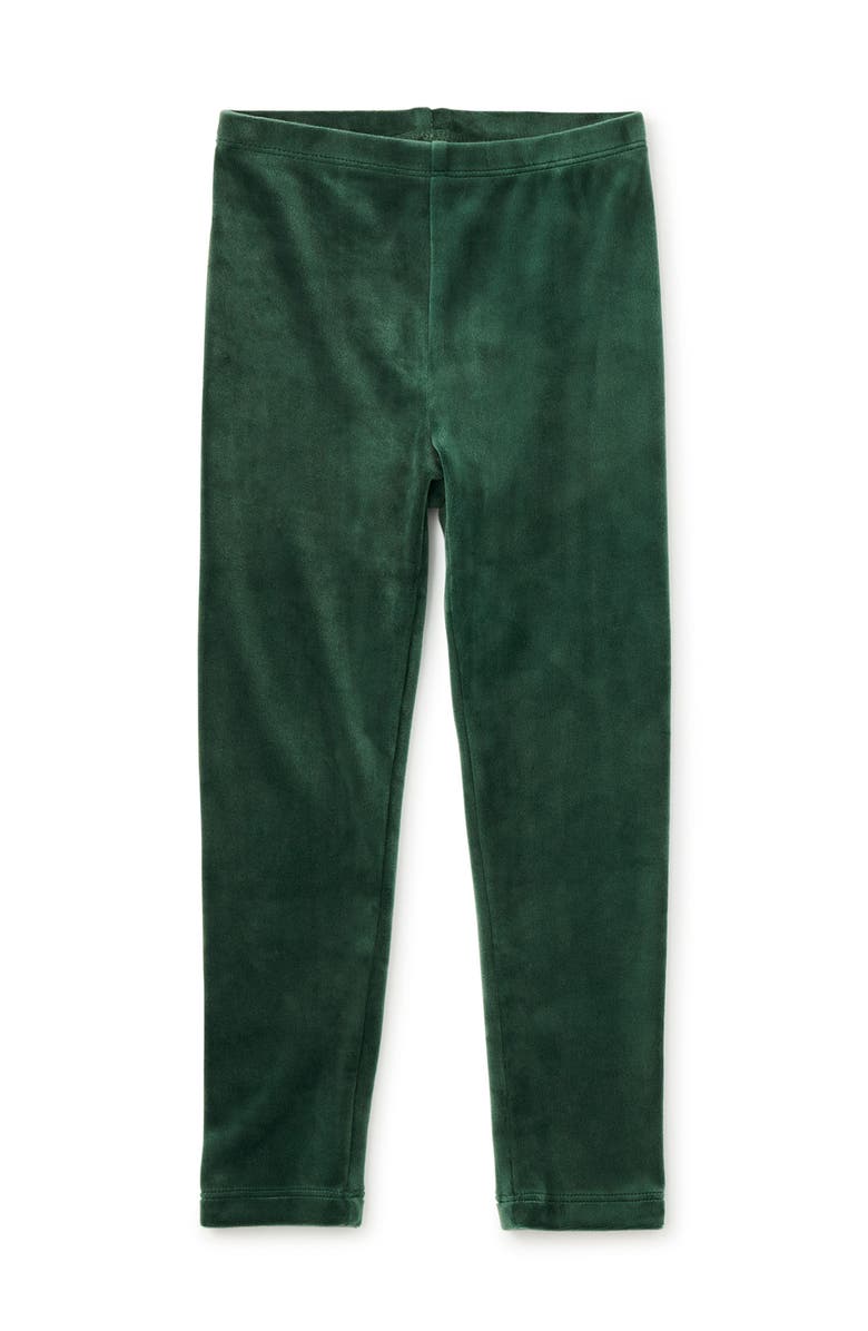 Tea Collection Velour Leggings, Alternate, color, Pineneedle