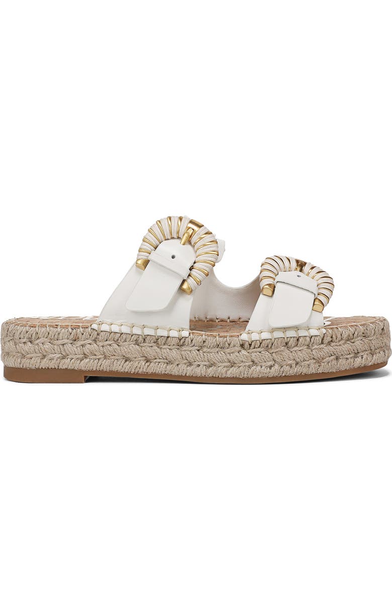 Sam Edelman Tabbey Espadrille Platform Slide Sandal, Alternate, color, Bright White
