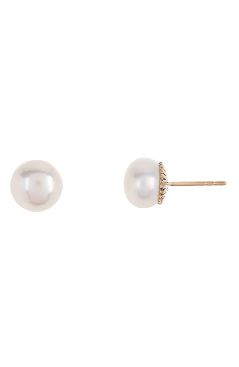 LAGOS 'Luna' Pearl Stud Earrings, Main, color, 