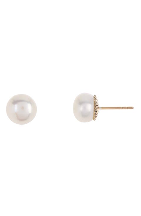 'Luna' Pearl Stud Earrings