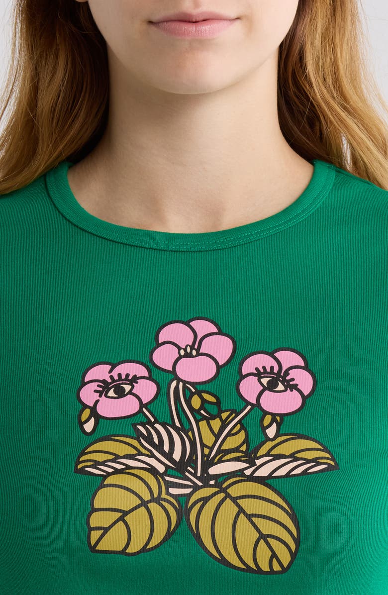 Billabong x Mami Wata OG Sun Crop Graphic T-Shirt, Alternate, color, Emerald Green