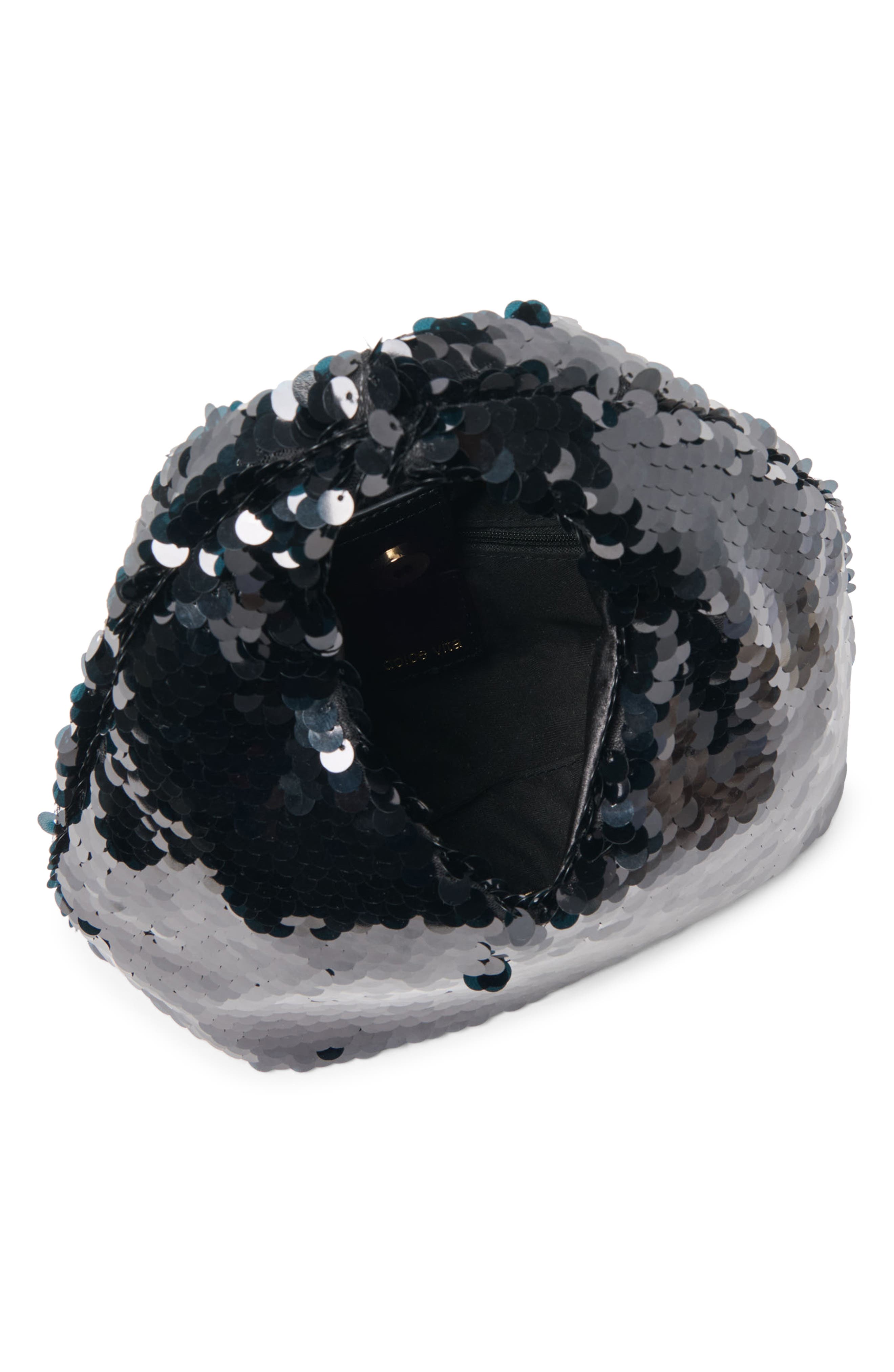 Dolce Vita Dahlia Sequin Shoulder Bag, Alternate, color, Black