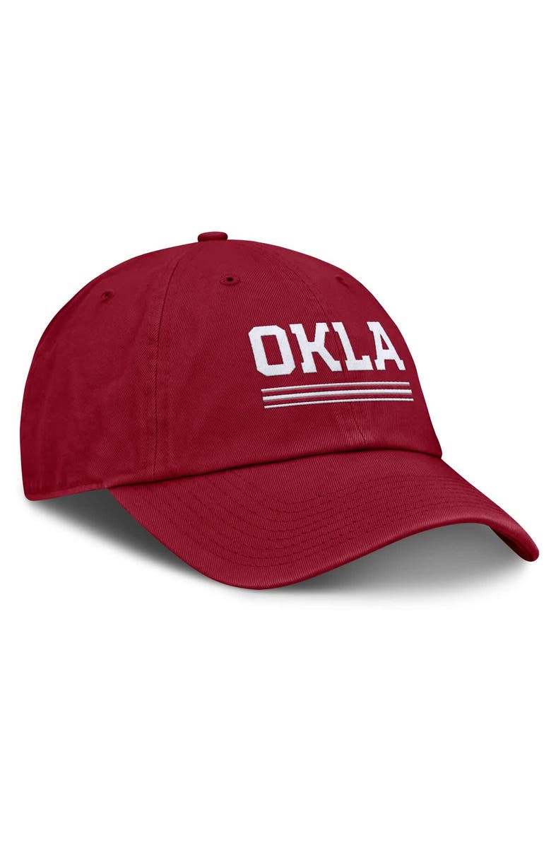 Jordan Brand Men's Jordan Brand Crimson Oklahoma Sooners Club Campus Adjustable Hat, Alternate, color, Crimson
