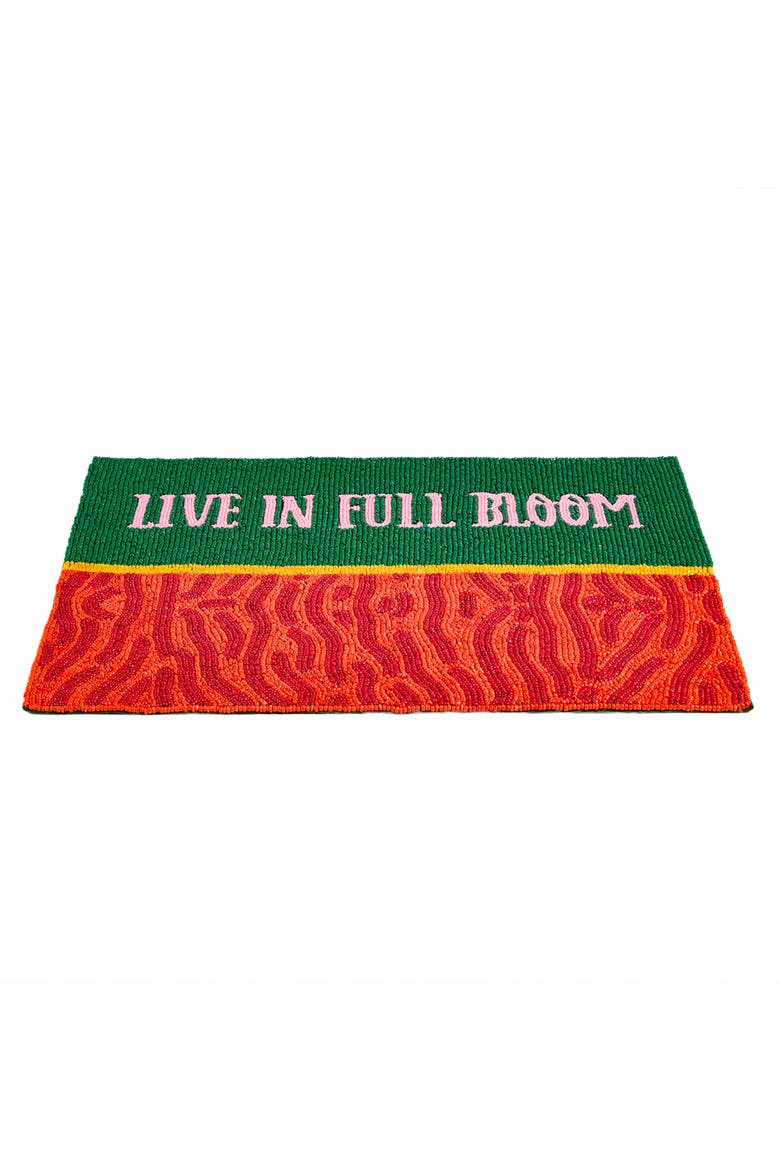 Dadri Beadded Placemat Bloom 12X16 In, Alternate, color, Green-Red