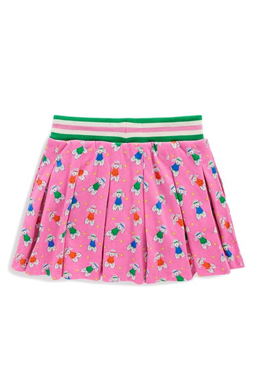 Mini Boden Kids' Pleated Jersey Skort In Cosmos Pink Sporty Poodle