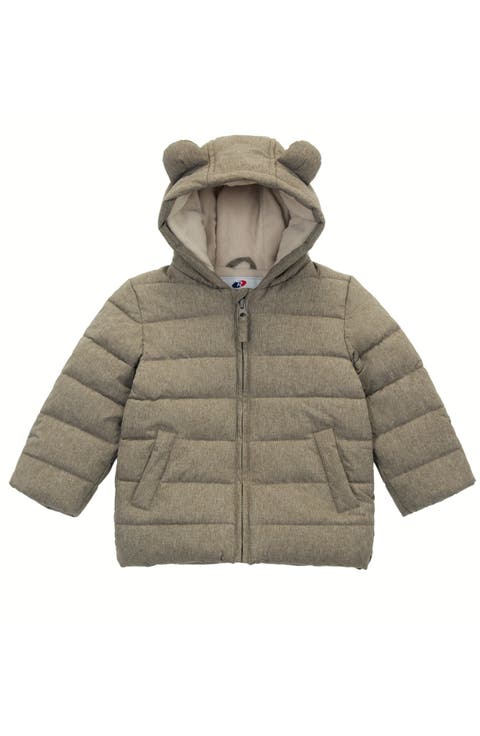 Bear Fleece Hooded Puffer Jacket (Baby)