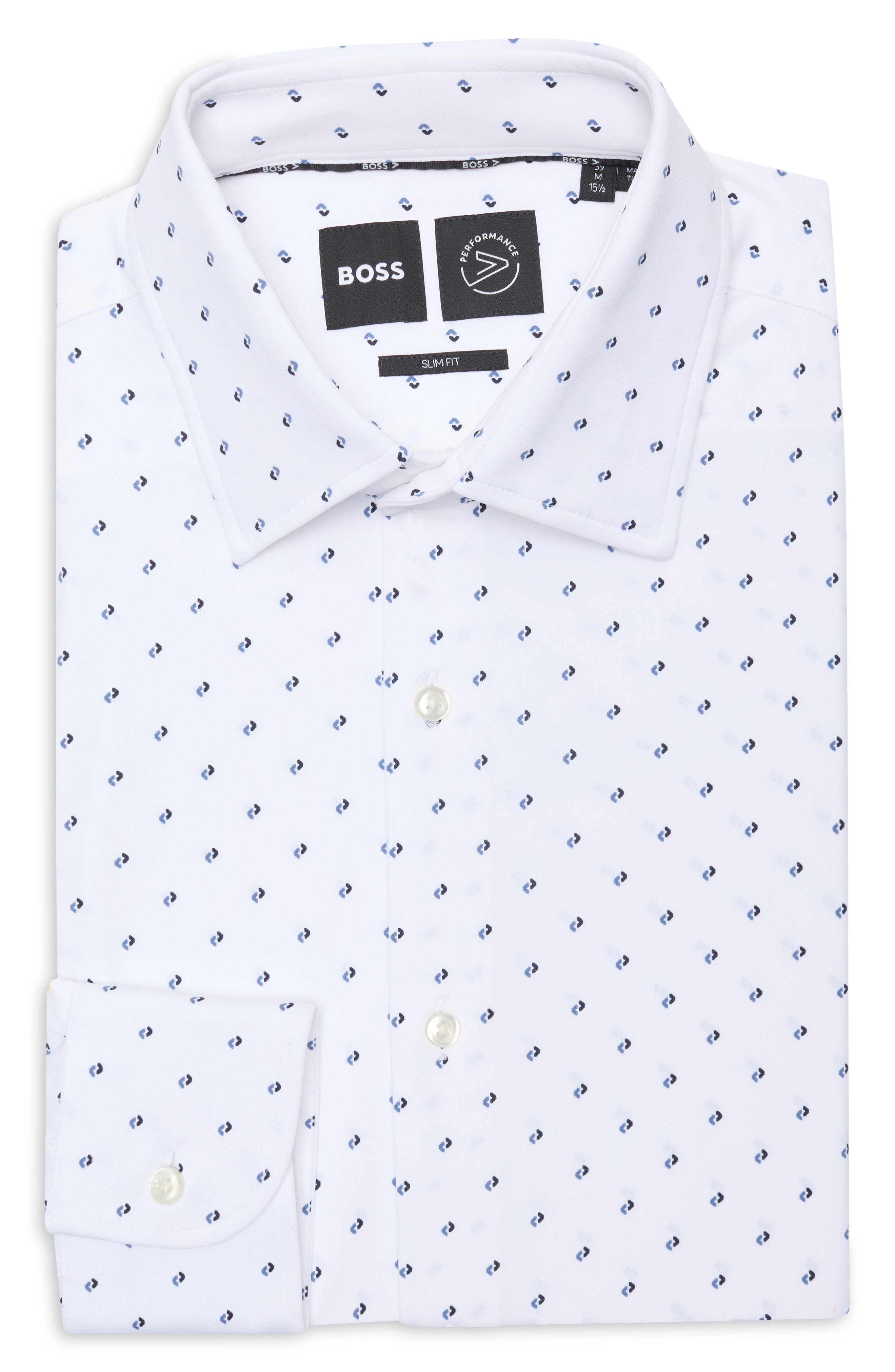 BOSS Hank Kent Slim Fit Performance Dress Shirt