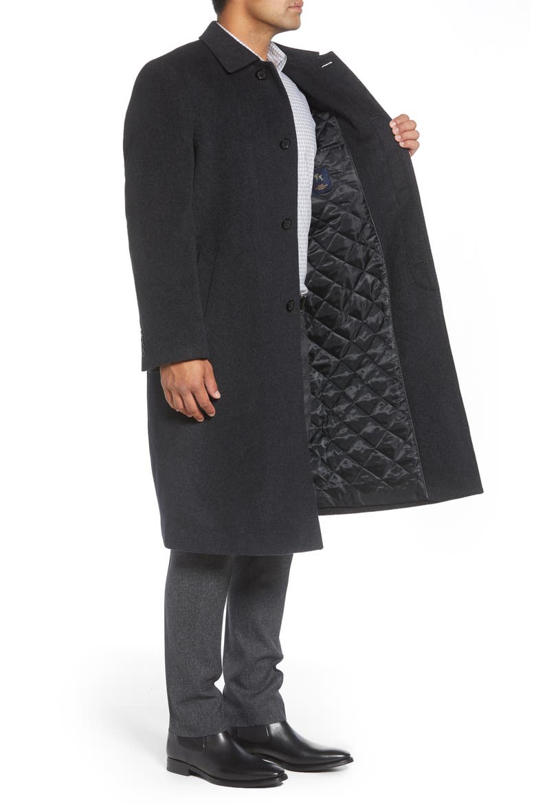 Stanley Classic Fit Wool & Cashmere Overcoat, Alternate, color, CHARCOAL