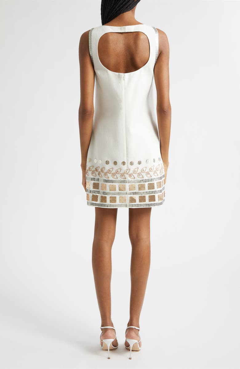 Cinq à Sept Tabitha Embellished Sheath Dress, Alternate, color, Ivory