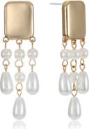 Ettika Faux Pearl Chandelier Earrings