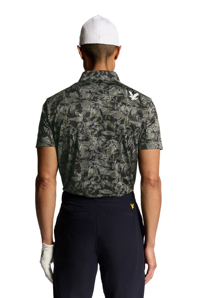 Golf Digital Floral Polo Shirt, Alternate, color, Jet Black