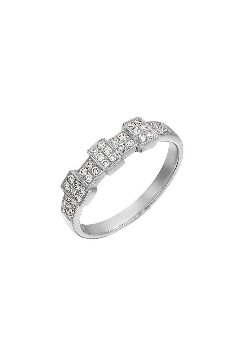 Katharine 18K White Gold Pavé Diamond Ring - 0.26ct. - Size 6.5 (Nordstrom Exclusive), Main, color, 18K WHITE GOLD