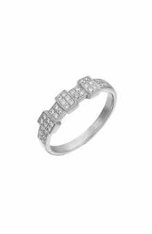 Bony Levy Katharine 18K White Gold Pavé Diamond Ring - 0.26ct. - Size 6.5