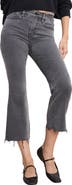 Good American Soft-Tech Good Legs Raw Hem Crop Mini Bootcut Jeans