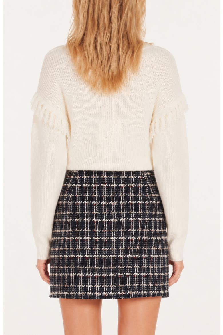 Fringe Detail Sweater, Alternate, color, Ivory