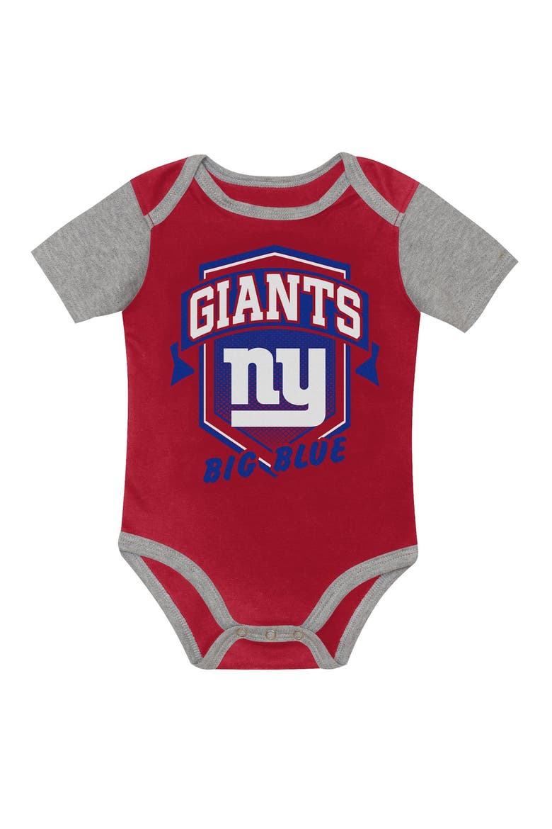 Newborn Outerstuff  New York Giants First Round Pick Three-Piece Creeper Set, Alternate, color, Rush Blue