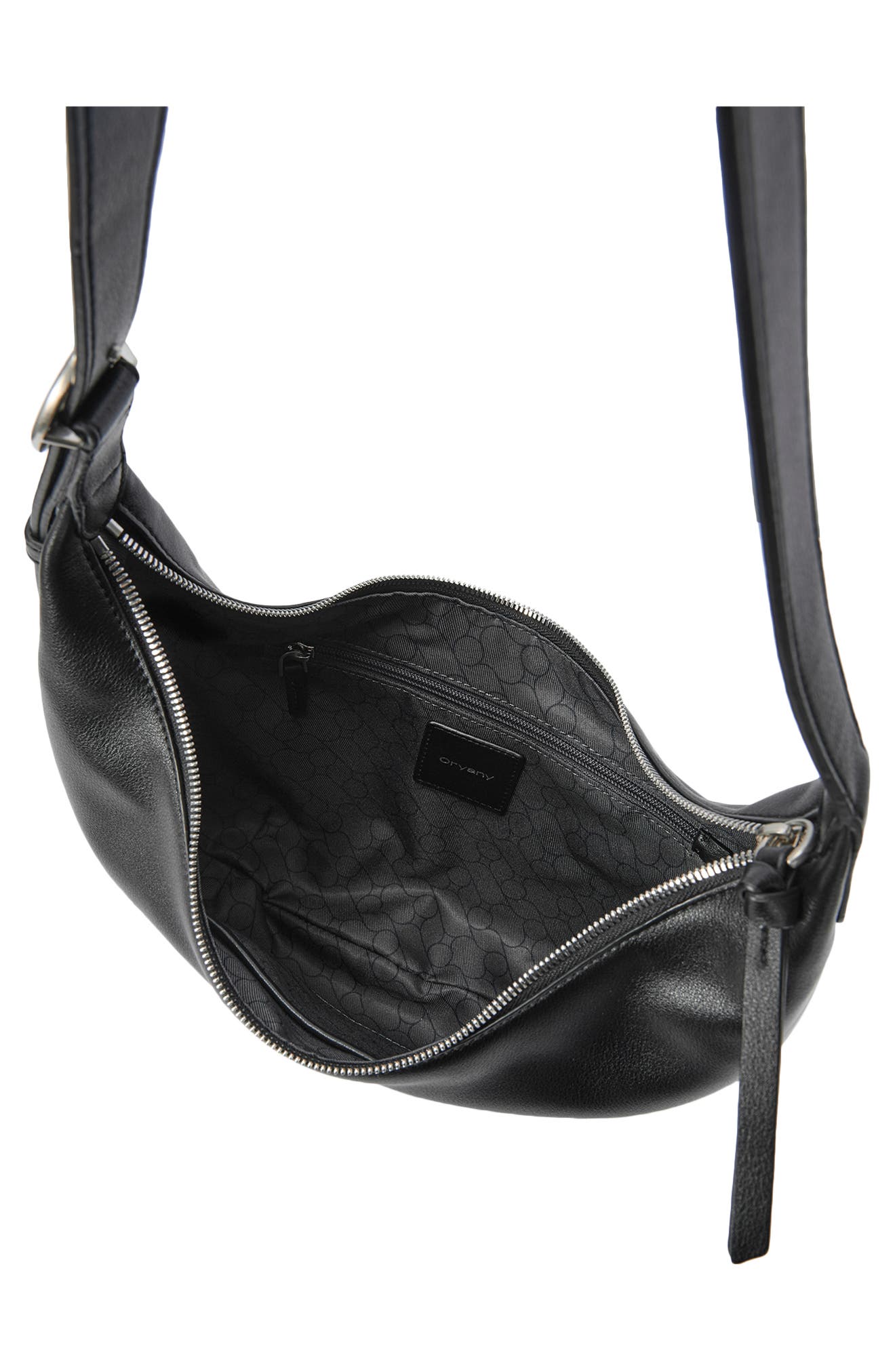 Oryany Crescent Leather Shoulder Bag, Alternate, color, 