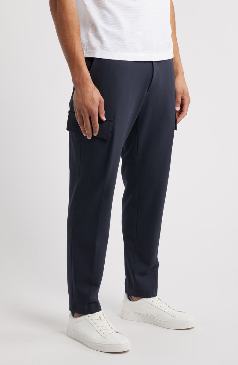 BOSS Pepe Flat Front Stretch Cargo Pants, Alternate, color, Dark Blue