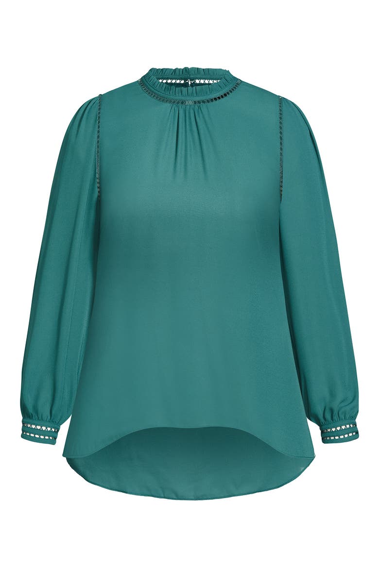 Kiss Me Quick Embroidered Inset Blouse, Alternate, color, ALPINE
