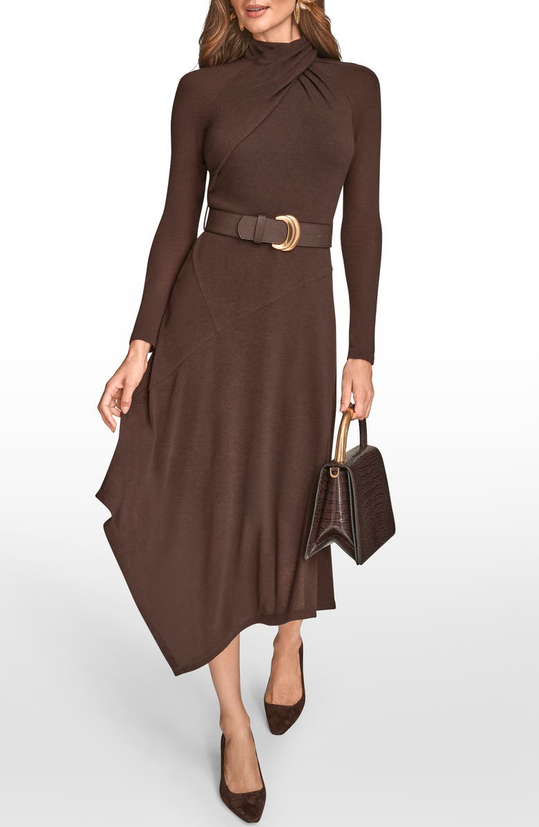 Donna Karan New York Long Sleeve Knit Midi Dress, Alternate, color,