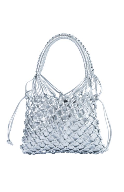 La Red Mini Mesh Bag In Leather