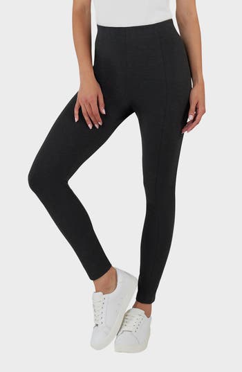 Matty M . Front Seam Ankle Leggings In Gray