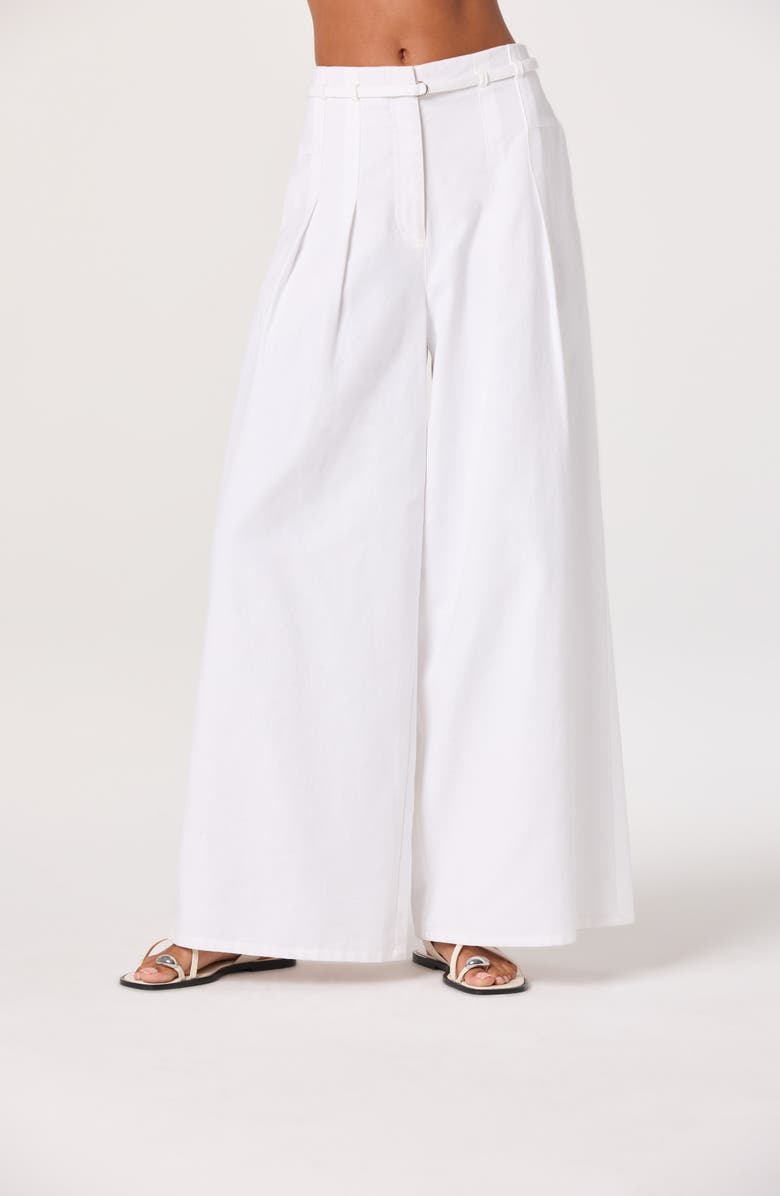 ASTR the Label Aiden Belted Wide Leg Pants, Alternate, color, White