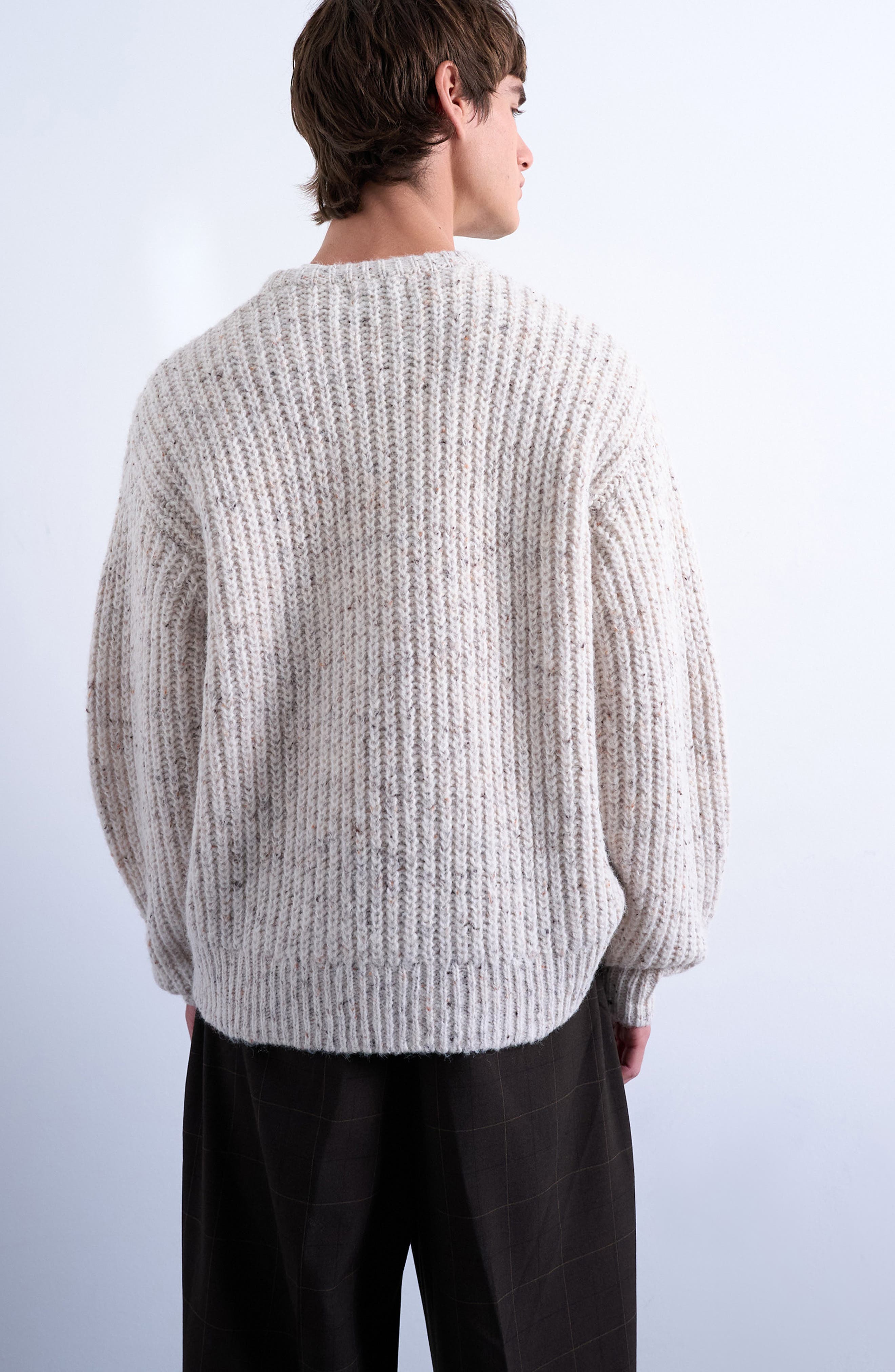 Relaxed Fit Ribbed Knit Sweater - image 2
