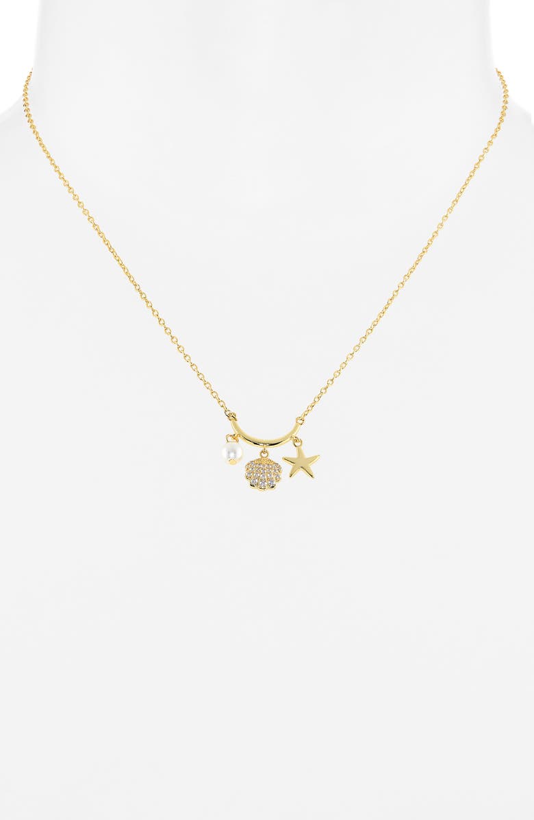 ARGENTO VIVO Seashell Charm Necklace, Alternate, color, Gold