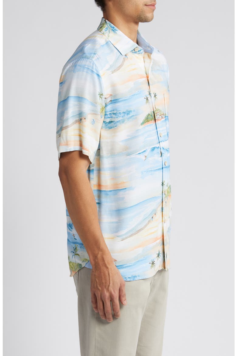 Veracruz Cay Isle Vista Short Sleeve Button-Up Shirt, Alternate, color, BON VOYAGE