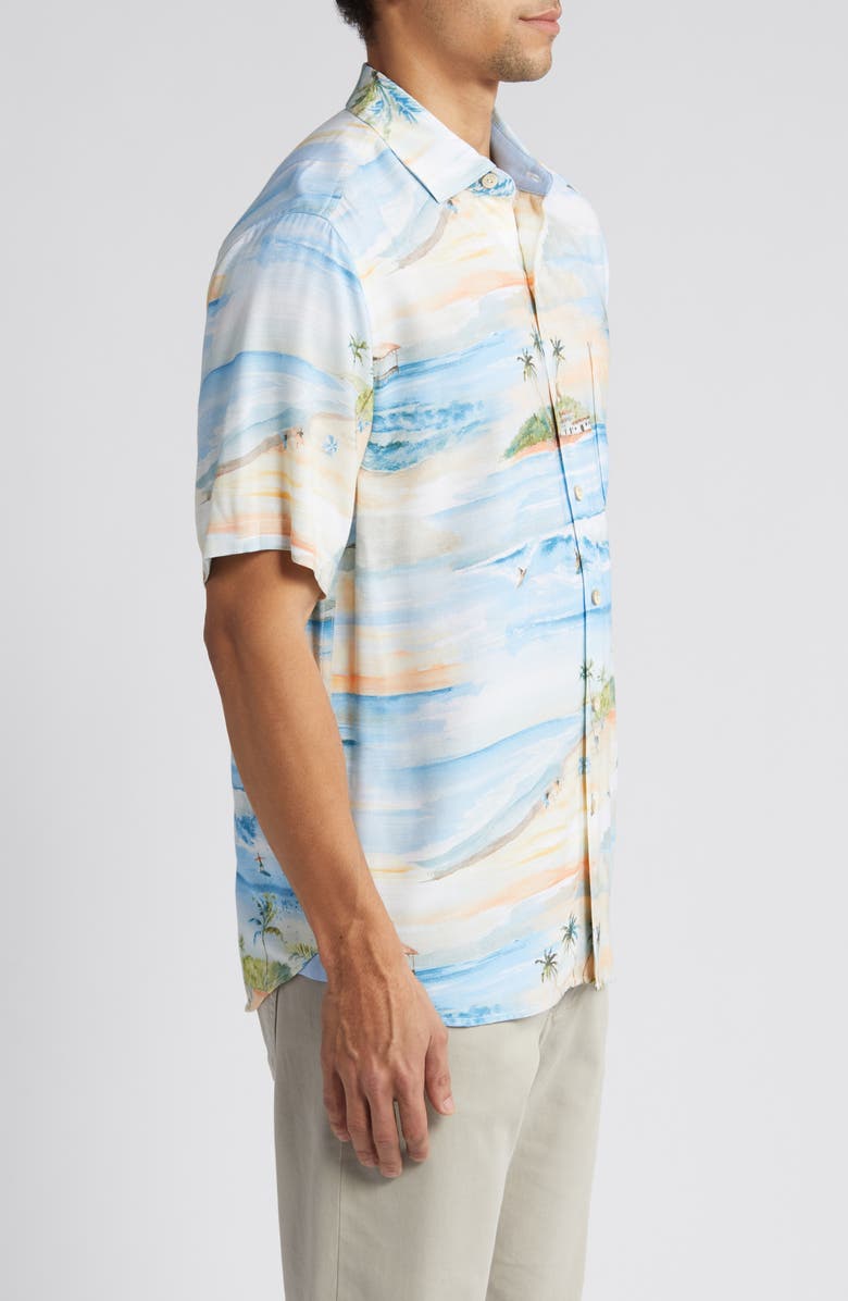 Tommy Bahama Veracruz Cay Isle Vista Short Sleeve Button-Up Shirt, Alternate, color,