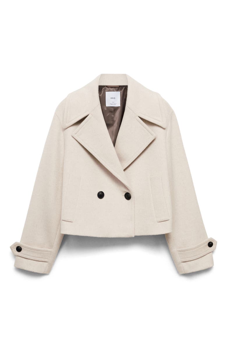 MANGO Double Breasted Jacket, Main, color, Light/ Pastel Grey